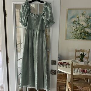 Hill House Sage Green Maxi Dress